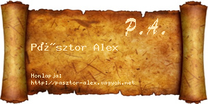 Pásztor Alex névjegykártya