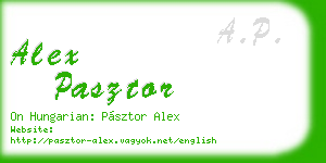 alex pasztor business card